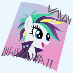 Size: 900x900 | Tagged: safe, edit, screencap, rarity, pony, unicorn, it isn't the mane thing about you, alternate hairstyle, cropped, cute, female, magazine, mare, raripunk, smiling, solo, text