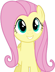 Size: 4626x6080 | Tagged: safe, artist:slb94, fluttershy, pegasus, pony, party pooped, absurd resolution, simple background, smiling, solo, transparent background, vector