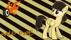 Size: 1920x1080 | Tagged: safe, artist:chainchomp2 edit, artist:sonicrainboomftw, artist:zutheskunk edits, derpibooru import, wild fire, earth pony, pony, background pony, cutie mark, sibsy, solo, vector, wallpaper