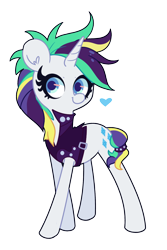 Size: 1200x1800 | Tagged: safe, artist:turtlefarminguy, rarity, pony, unicorn, it isn't the mane thing about you, alternate hairstyle, clothes, cute, female, looking at you, mare, punk, raribetes, raripunk, short hair, simple background, smiling, solo, transparent background