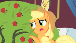 Size: 1280x720 | Tagged: safe, screencap, applejack, bloomberg, earth pony, pony, over a barrel, female, mare