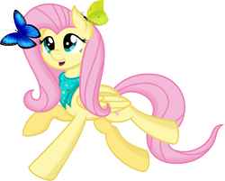 Size: 5000x4019 | Tagged: safe, artist:kamyk962, fluttershy, butterfly, pegasus, pony, absurd resolution, clothes, scarf, simple background, solo, transparent background, vector