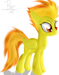 Size: 795x1005 | Tagged: safe, artist:mrbrunoh1, derpibooru import, spitfire, lineless, solo, wonderbolts