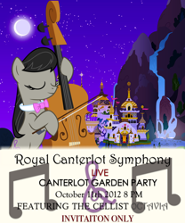 Size: 1000x1200 | Tagged: safe, octavia melody, earth pony, pony, canterlot, female, gray coat, mare, poster