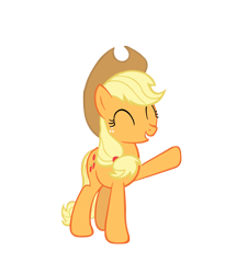 Size: 4775x5820 | Tagged: safe, artist:tryhardbrony, applejack, earth pony, pony, absurd resolution, eyes closed, simple background, solo, transparent background, vector