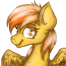 Size: 1000x1000 | Tagged: safe, artist:bluezircon-da, derpibooru import, spitfire, bust, portrait, solo