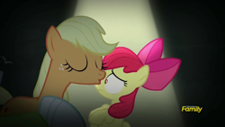 Size: 1920x1080 | Tagged: safe, screencap, apple bloom, applejack, earth pony, pony, bloom and gloom, out of context