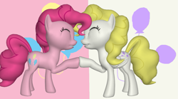 Size: 1371x762 | Tagged: safe, artist:alicedrabs, pinkie pie, surprise, earth pony, pony, g1, 3d, g1 to g4, generation leap