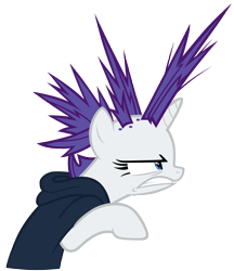 Size: 7000x8100 | Tagged: safe, artist:tardifice, rarity, pony, unicorn, it isn't the mane thing about you, absurd resolution, angry, bad hair, female, mare, raribald, simple background, solo, transparent background, vector