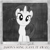 Size: 800x800 | Tagged: safe, artist:penguinsn1fan, artist:tomfraggle, rarity, pony, unicorn, ariana grande, cover, monochrome, parody, solo