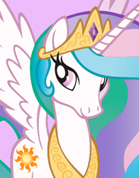 Size: 434x554 | Tagged: safe, princess celestia, alicorn, pony, official, official content, pink background, simple background, smiling, solo, spread wings, stock vector, vector, wings