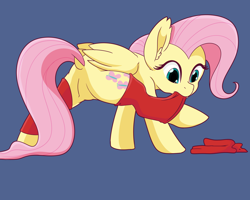 Size: 10000x8000 | Tagged: safe, artist:chedx, fluttershy, pegasus, pony, absurd resolution, butt, clothes, cute, female, legs in air, plot, shyabetes, simple background, solo, stockings, thigh highs