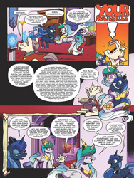 Size: 720x960 | Tagged: safe, artist:andypriceart, idw, kibitz, princess celestia, princess luna, alicorn, pony, spoiler:comic, spoiler:comicff38, arson murder and jaywalking, cute, cutelestia, female, lunabetes, mare, preview