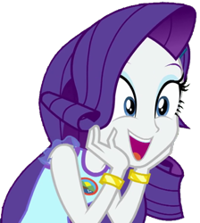 Size: 546x610 | Tagged: safe, artist:thebar, rarity, equestria girls, legend of everfree, bracelet, camp everfree outfits, cute, female, jewelry, open mouth, raribetes, simple background, solo, transparent background