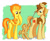 Size: 850x700 | Tagged: safe, artist:patty-plmh, derpibooru import, braeburn, spitfire, oc, oc:almene, family, father, female, male, mother, offspring, parent:braeburn, parent:spitfire, parents:spitburn, shipping, spitburn, straight