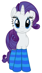 Size: 616x1056 | Tagged: safe, artist:tabrony23, rarity, pony, unicorn, clothes, female, mare, socks, solo, striped socks