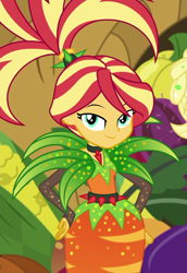 Size: 745x1080 | Tagged: safe, screencap, sunset shimmer, better together, equestria girls, holidays unwrapped, cornucopia costumes, cropped, o come all ye squashful, smiling