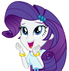 Size: 698x720 | Tagged: safe, artist:thebar, rarity, equestria girls, belt, bracelet, female, gem, jewelry, looking up, simple background, solo, transparent background