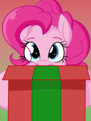 Size: 2400x3200 | Tagged: safe, artist:bluerainbow01, pinkie pie, earth pony, pony, female, mare, pink coat, pink mane, present, solo