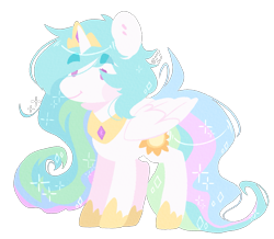 Size: 1785x1560 | Tagged: safe, artist:kotoink, princess celestia, alicorn, pony, crown, female, jewelry, mare, peytral, regalia, simple background, smiling, solo, transparent background