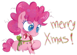 Size: 2800x2000 | Tagged: safe, artist:patchnpaw, pinkie pie, earth pony, pony, candy, candy cane, christmas, food, solo