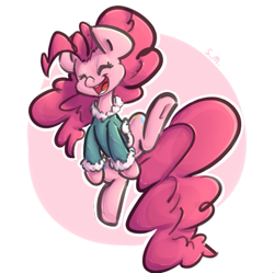 Size: 687x684 | Tagged: dead source, safe, artist:leadhooves, artist:spikedmauler, pinkie pie, earth pony, pony, clothes, solo, sweater