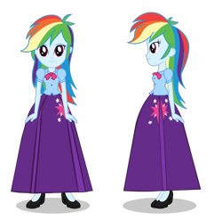 Size: 941x930 | Tagged: safe, artist:cartoonmasterv3, derpibooru import, rainbow dash, equestria girls, alternate universe, clothes, long skirt, skirt, solo