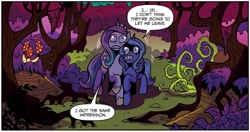 Size: 1249x657 | Tagged: safe, artist:brendahickey, idw, princess celestia, princess luna, alicorn, pony, legends of magic, spoiler:comic, spoiler:comiclom1, faic, s1 luna