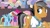 Size: 1280x720 | Tagged: safe, derpibooru import, screencap, fluttershy, pinkie pie, quibble pants, rainbow dash, earth pony, pegasus, pony, common ground, cap, hat, raised eyebrow