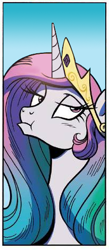 Size: 205x469 | Tagged: safe, artist:brendahickey, edit, idw, princess celestia, alicorn, pony, spoiler:comic, spoiler:comiclom1, pouting