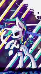 Size: 1861x3309 | Tagged: safe, artist:lixthefork, rarity, pony, unicorn, it isn't the mane thing about you, alternate hairstyle, clothes, jacket, leather jacket, mohawk, punk, raripunk, rearing, spiked wristband, wristband