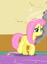 Size: 471x641 | Tagged: safe, screencap, fluttershy, pegasus, pony, party of one, animated, female, mare