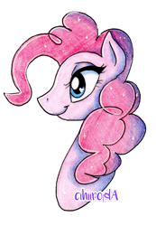 Size: 1020x1471 | Tagged: safe, artist:cihiiro, pinkie pie, earth pony, pony, heart eyes, simple background, solo, transparent background, wingding eyes