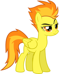 Size: 3840x4854 | Tagged: safe, artist:baumkuchenpony, derpibooru import, spitfire, .svg available, absurd resolution, raised eyebrow, simple background, solo, transparent background, vector