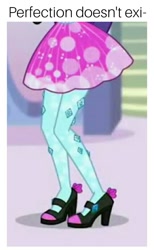 Size: 580x944 | Tagged: safe, derpibooru import, screencap, rarity, better together, display of affection, equestria girls, clothes, dress, feet, high heels, legs, meme, pantyhose, pictures of legs, raritights, shoes, skirt, socks