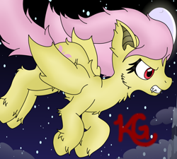 Size: 1000x900 | Tagged: safe, artist:royaltwilight, fluttershy, bat pony, pony, flutterbat, night, solo