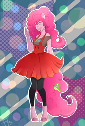 Size: 2000x2965 | Tagged: safe, artist:hfinder, pinkie pie, anthro, clothes, solo