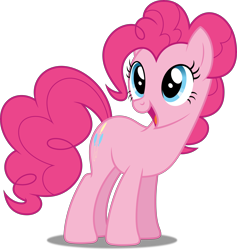 Size: 4742x5000 | Tagged: safe, artist:dashiesparkle, pinkie pie, earth pony, pony, griffon the brush off, absurd resolution, open mouth, simple background, solo, transparent background, vector