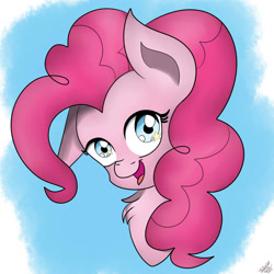 Size: 1024x1024 | Tagged: safe, artist:theartistsora, pinkie pie, earth pony, pony, anime, female, mare, pink coat, pink mane, solo