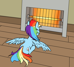 Size: 934x850 | Tagged: safe, artist:anonymous, derpibooru import, rainbow dash, pegasus, pony, /mlp/, drawthread, heater, looking away, ponified, ponified animal photo, radiator, request, requested art, solo, space heater