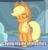 Size: 931x960 | Tagged: safe, screencap, applejack, earth pony, pony, tanks for the memories, applejack cries on the inside, caption, crying, crying inside, descriptive noise, image macro, meme, reaction image, solo, unhapplejack, x intensifies