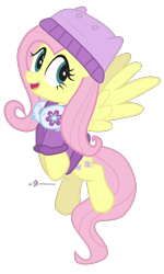 Size: 540x900 | Tagged: safe, artist:dm29, fluttershy, pegasus, pony, simple background, solo, transparent background, winter outfit