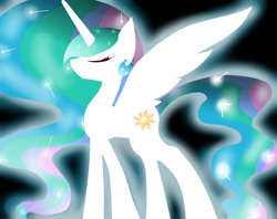 Size: 9000x7120 | Tagged: safe, artist:samantha062104, princess celestia, alicorn, pony, absurd resolution, eyes closed, female, mare, solo, spread wings, wings