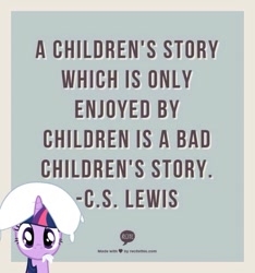 Size: 768x820 | Tagged: safe, derpibooru import, twilight sparkle, c.s. lewis, obligatory pony, quote, truth