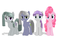 Size: 1280x768 | Tagged: safe, artist:zoroark67, limestone pie, marble pie, maud pie, pinkie pie, earth pony, pony, 3d, mmd, pie sisters