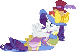 Size: 4331x3001 | Tagged: safe, artist:cloudyglow, rarity, pony, unicorn, fame and misfortune, .ai available, absurd resolution, clothes, dress, female, fetal position, mare, simple background, solo, stress couture, stressed, transparent background, underhoof, vector