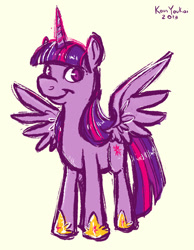 Size: 500x644 | Tagged: safe, artist:kounyoukai, derpibooru import, twilight sparkle, twilight sparkle (alicorn), alicorn, pony, female, mare, solo