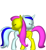 Size: 822x900 | Tagged: safe, fluttershy, oc, oc:snow crystal, pegasus, pony, 3d, canon x oc, female, lesbian, shipping