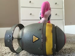 Size: 3264x2448 | Tagged: safe, artist:template93, pinkie pie, atomic bomb, fallout, irl, mini nuke, nuclear weapon, photo, plushie, this will end in a nuclear fallout, this will end in death, weapon, xk-class end-of-the-world scenario