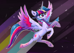 Size: 1400x1000 | Tagged: safe, artist:senx, derpibooru import, twilight sparkle, twilight sparkle (alicorn), alicorn, pony, twilight's kingdom, female, mare, rainbow power, solo